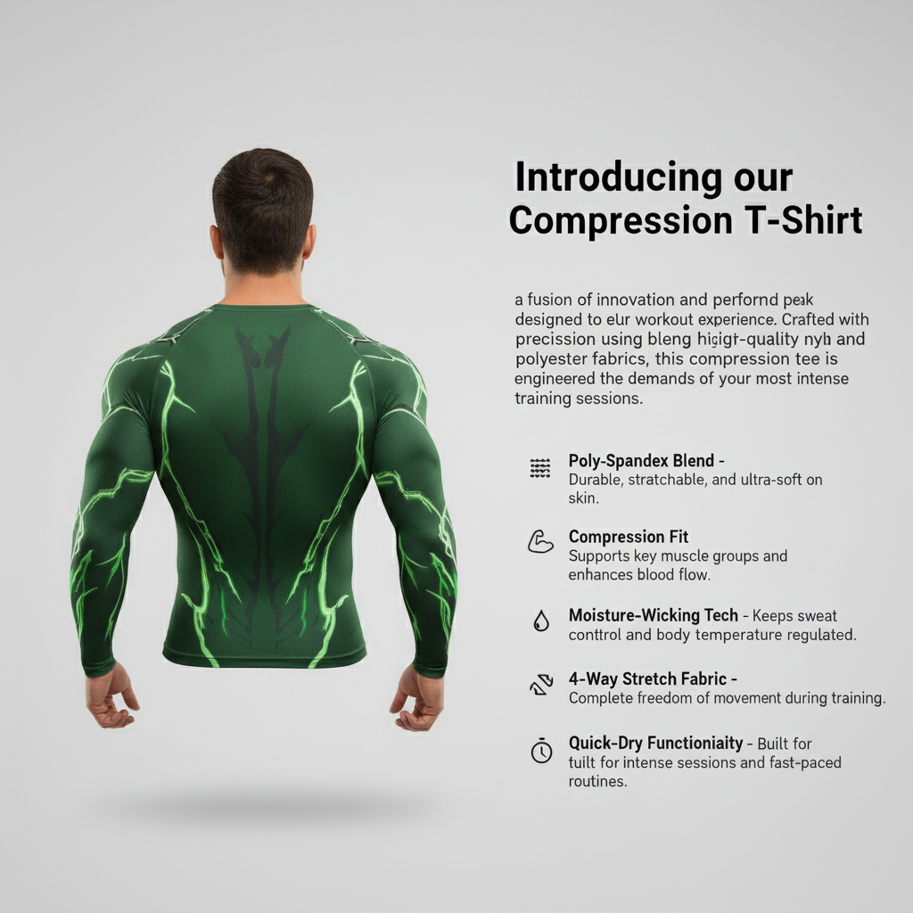 Raging Thunder Full-Sleeve Rash Guard (Hulk Green)