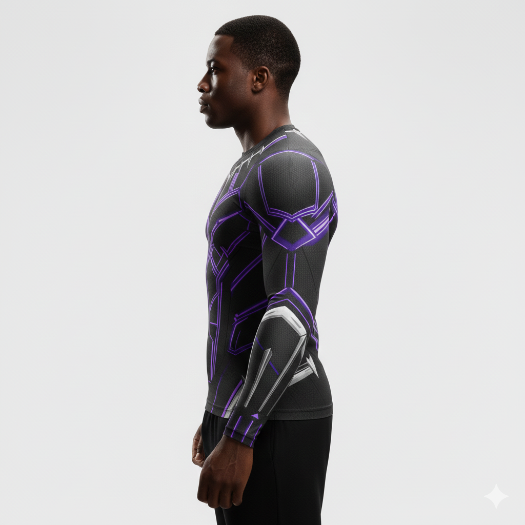 Black Panther Vibranium Weave Compression T-Shirt