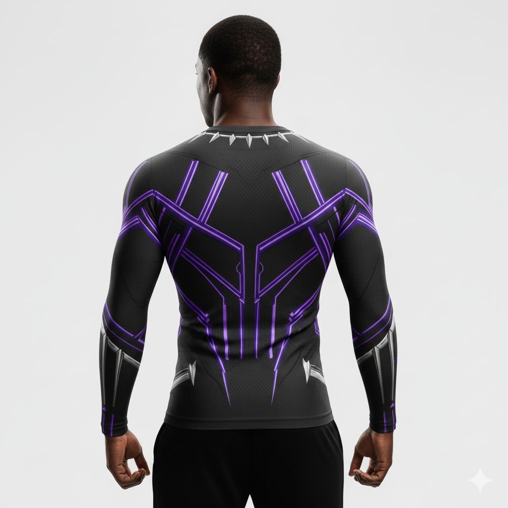 Black Panther Vibranium Weave Compression T-Shirt